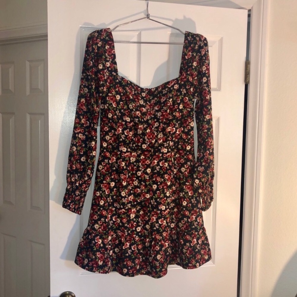 Sacred Hawk Long Sleeve Floral Dress